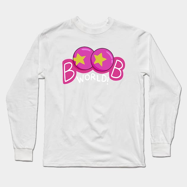 BOOB WORLD Long Sleeve T-Shirt by RetroFreak